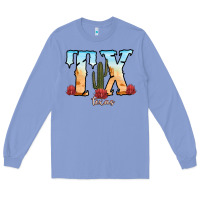 Colony Blue texas cactus Long Sleeve Tee - RanaPortraitStore
