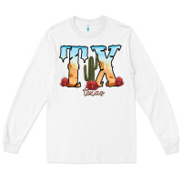 White texas cactus Long Sleeve Tee - RanaPortraitStore