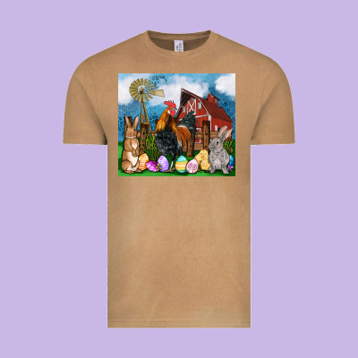 Farm Animals 20oz Vintage Tee Designed By Oliviacreatesart