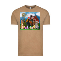 Vintage Coffee Farm animals 20oz Vintage Tee - OliviaCreatesArt