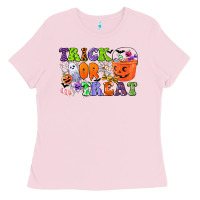 Bubblegum Pink trick or treat Ladies Tee - CowGirlArtShop