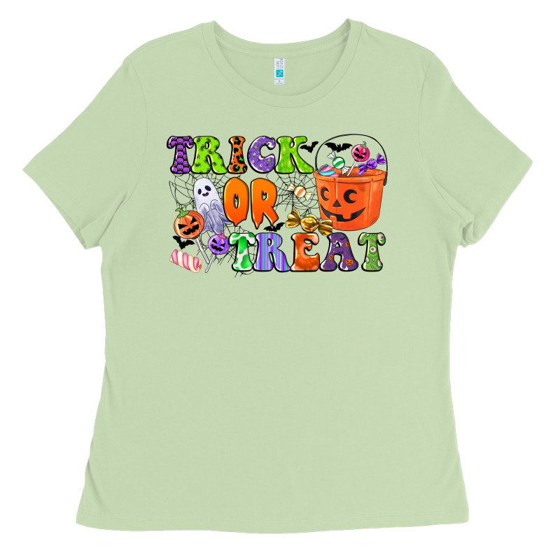 Trick Or Treat Ladies Tee by CowGirlArtShop | Teevron