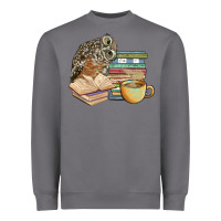 Storm owl and books Heavyweight Sweatshirt - BarkalooDesign