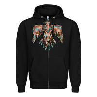 Black thunderbird leopard leather Zipper Hoodie - BarkalooDesign