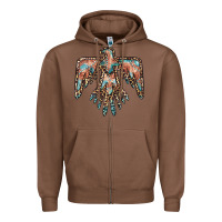Chestnut thunderbird leopard leather Zipper Hoodie - BarkalooDesign