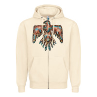 Sandshell thunderbird leopard leather Zipper Hoodie - BarkalooDesign