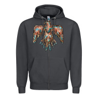 Smoke thunderbird leopard leather Zipper Hoodie - BarkalooDesign