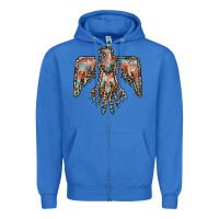 True Royal thunderbird leopard leather Zipper Hoodie - BarkalooDesign