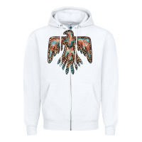 White thunderbird leopard leather Zipper Hoodie - BarkalooDesign