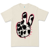 Bone Black White Dalmatian Peace Sign Premium Tee - Jasminsmagicworld