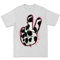 Dove Grey Black White Dalmatian Peace Sign Premium Tee - Jasminsmagicworld