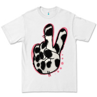 White Black White Dalmatian Peace Sign Premium Tee - Jasminsmagicworld