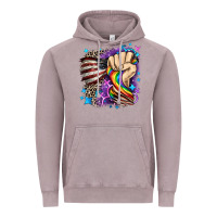 Vintage Zinc LGBTQ+ and American flag Vintage Hoodie - FaDigitalArtStudio
