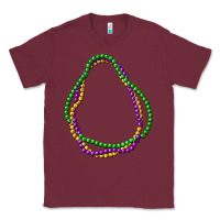 Burgundy mardi gras beads Classic Tee - CowGirlArtShop
