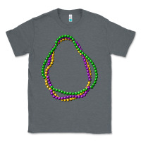 Charcoal Heather mardi gras beads Classic Tee - CowGirlArtShop