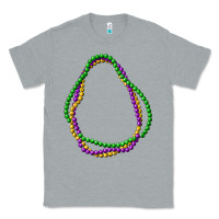 Heather Grey mardi gras beads Classic Tee - CowGirlArtShop