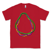 Red mardi gras beads Classic Tee - CowGirlArtShop