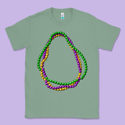 Mardi Gras Beads Classic Tee Designed By Cowgirlartshop