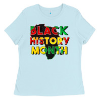 Baby Blue black history month Ladies Tee - CowGirlArtShop