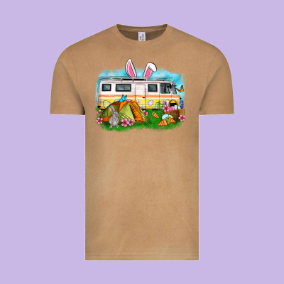 Easter Day Camper Vintage Tee Designed By Oliviacreatesart