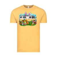 Vintage Mustard Easter Day camper Vintage Tee - OliviaCreatesArt