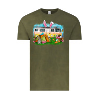 Vintage Olive Easter Day camper Vintage Tee - OliviaCreatesArt