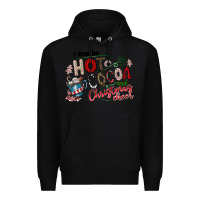 Black I Run Hot Cocoa And Christmas Cheer Premium Hoodie - CowhideDigitalArt