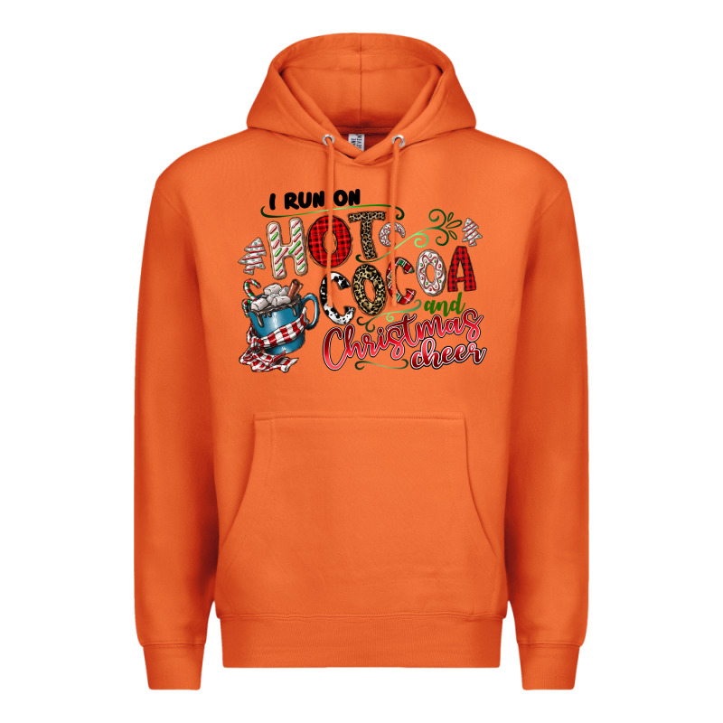 I Run Hot Cocoa And Christmas Cheer Premium Hoodie by CowhideDigitalArt | Teevron
