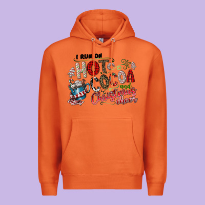 I Run Hot Cocoa And Christmas Cheer Premium Hoodie Designed By Cowhidedigitalart