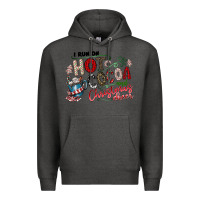 Charcoal Heather I Run Hot Cocoa And Christmas Cheer Premium Hoodie - CowhideDigitalArt