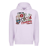 Lilac I Run Hot Cocoa And Christmas Cheer Premium Hoodie - CowhideDigitalArt
