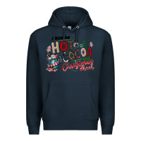Navy I Run Hot Cocoa And Christmas Cheer Premium Hoodie - CowhideDigitalArt