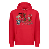 Red I Run Hot Cocoa And Christmas Cheer Premium Hoodie - CowhideDigitalArt