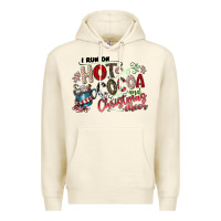 Sandshell I Run Hot Cocoa And Christmas Cheer Premium Hoodie - CowhideDigitalArt
