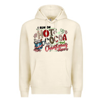 Tofu I Run Hot Cocoa And Christmas Cheer Premium Hoodie - CowhideDigitalArt