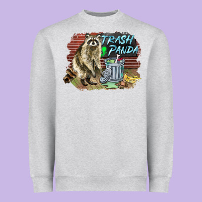 Raccoon Trash Panda Heavyweight Sweatshirt Designed By Barkaloodesign