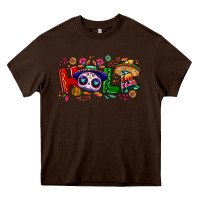 Chocolate Brown Hola Cinco De Mayo Heavy Core Tee - NancyCooperArtShop