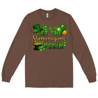 Chestnut Let the shenanigans begin St. Patricks Day Long Sleeve Tee - FaDigitalArtStudio