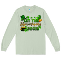 Matcha Let the shenanigans begin St. Patricks Day Long Sleeve Tee - FaDigitalArtStudio