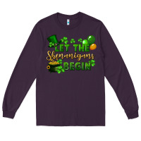 Plum Let the shenanigans begin St. Patricks Day Long Sleeve Tee - FaDigitalArtStudio