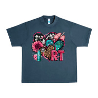 Midnight Navy rt respiratory therapist hearts Urban Heavy Tee - Jasminsmagicworld