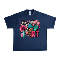 Navy rt respiratory therapist hearts Urban Heavy Tee - Jasminsmagicworld