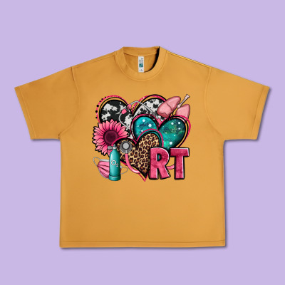 Rt Respiratory Therapist Hearts Urban Heavy Tee Designed By Jasminsmagicworld