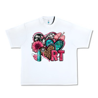 White rt respiratory therapist hearts Urban Heavy Tee - Jasminsmagicworld