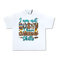 White i am not bossy i have leadership skills Urban Heavy Tee - OliviaCreatesArt