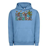 Pigment Pebble Blue faith is essential Urban Hoodie - JahusDesignShop