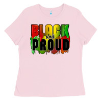 Bubblegum Pink black and proud Ladies Tee - CowGirlArtShop