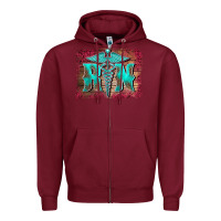Burgundy registered medical symbol nurse background Zipper Hoodie - BarkalooDesign