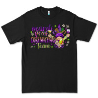 Black Mardi Gras drinking team with gnome Premium Tee - HowdyJamesFarm