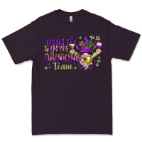 Plum Mardi Gras drinking team with gnome Premium Tee - HowdyJamesFarm